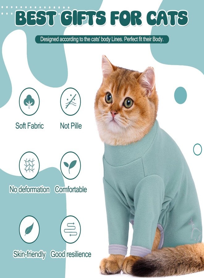 ADNIKIA Cat Pajamas for Cats Only, Sticky Hair Cat Clothes, Sphynx Hairless Cats Sweater, Recovery Suit After Surgery, Prevent Lost Hair Kitten Onesie Shirts Costumes Outfits for Pet - Image 2